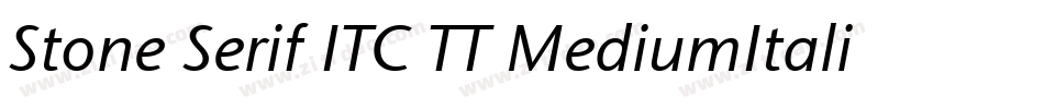Stone Serif ITC TT MediumItalic字体转换